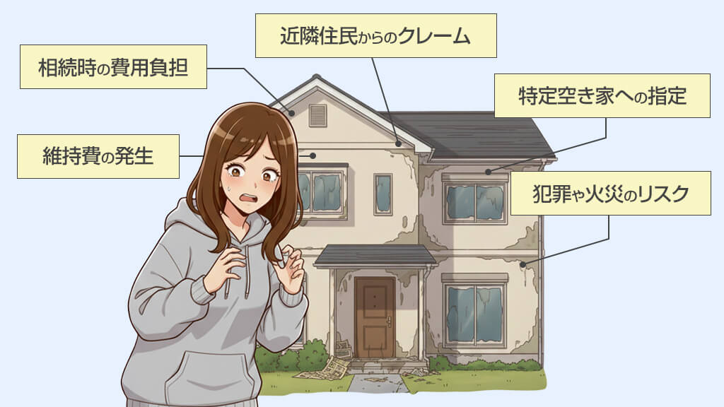 空き家を放置して色んな問題が発生している女性