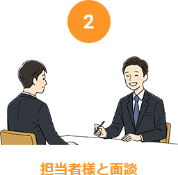 担当者と面談